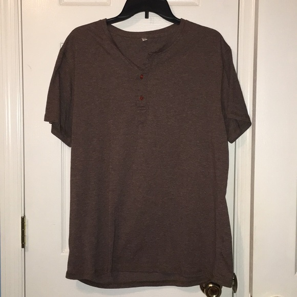 Other - Brown Henley T-Shirt